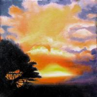 Oil Paintings - Sunset - Oil On Canvas
